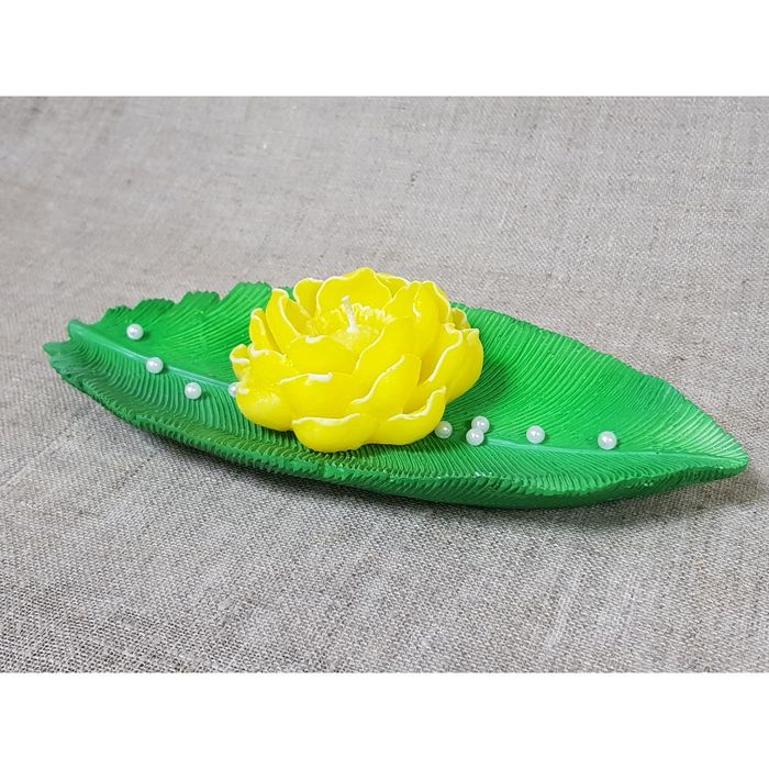 Свеча на подставке"Тропикана " желтая