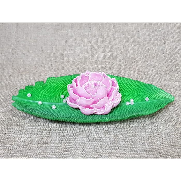 Свеча на подставке"Тропикана " розовая