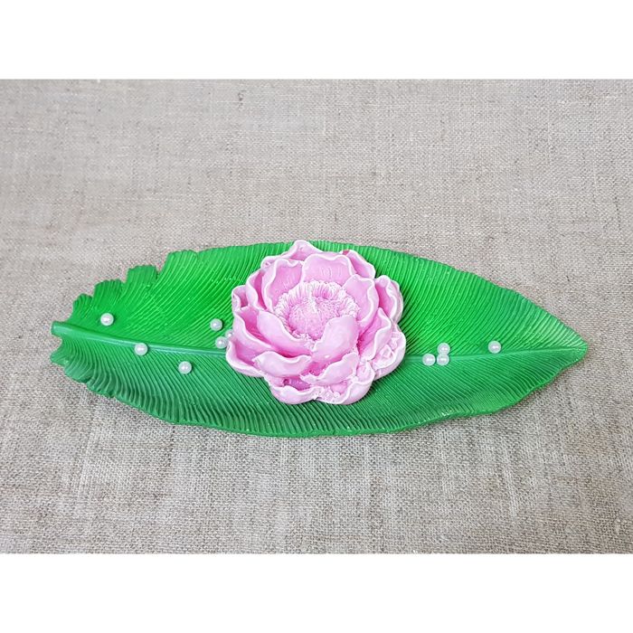 Свеча на подставке"Тропикана " розовая