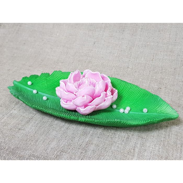 Свеча на подставке"Тропикана " розовая