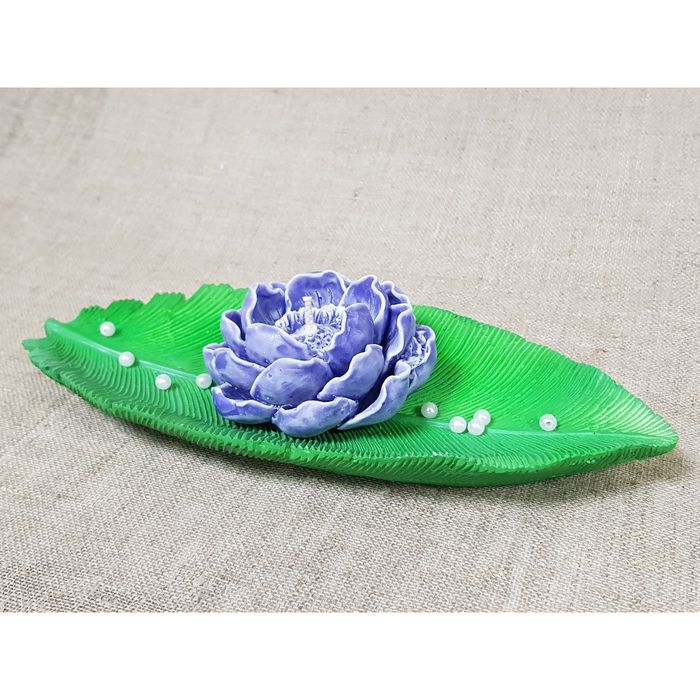 Свеча на подставке"Тропикана " фиолетовая