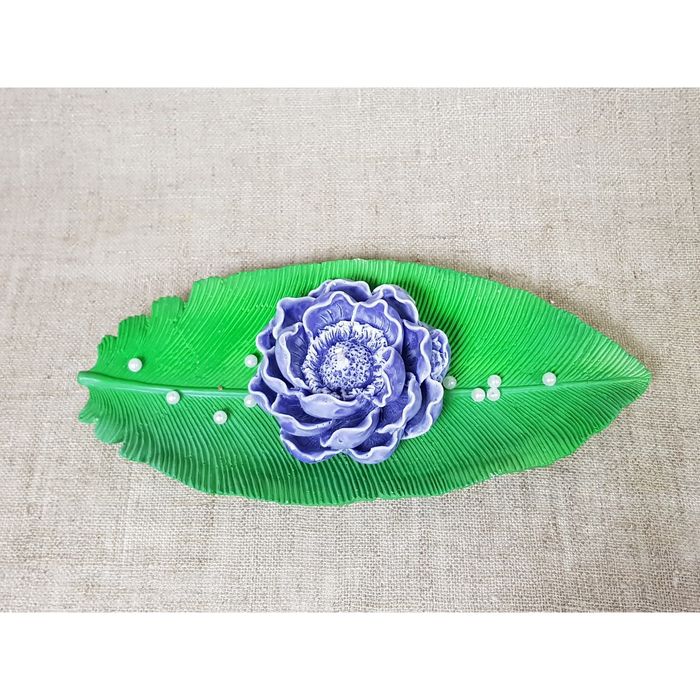 Свеча на подставке"Тропикана " фиолетовая