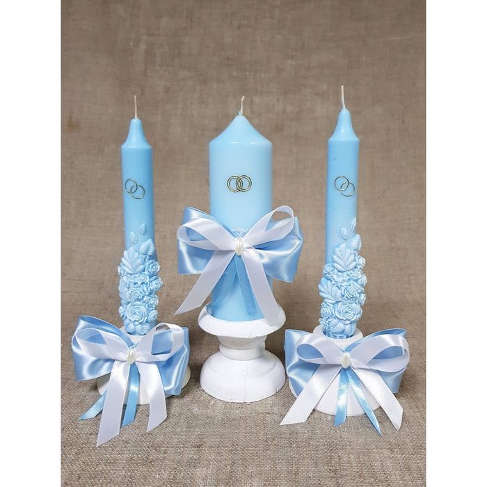 Набор Свадебный " Домашний очаг" 3шт/уп голубые подставках