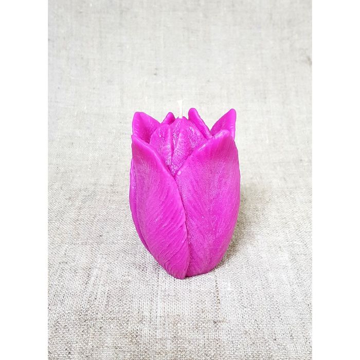 Свеча "Тюльпан" 10,5*7,5 малиновый