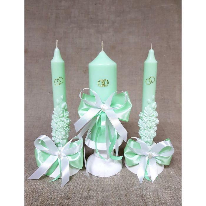 Набор Свадебный " Домашний очаг" 3шт/уп мятные подставках