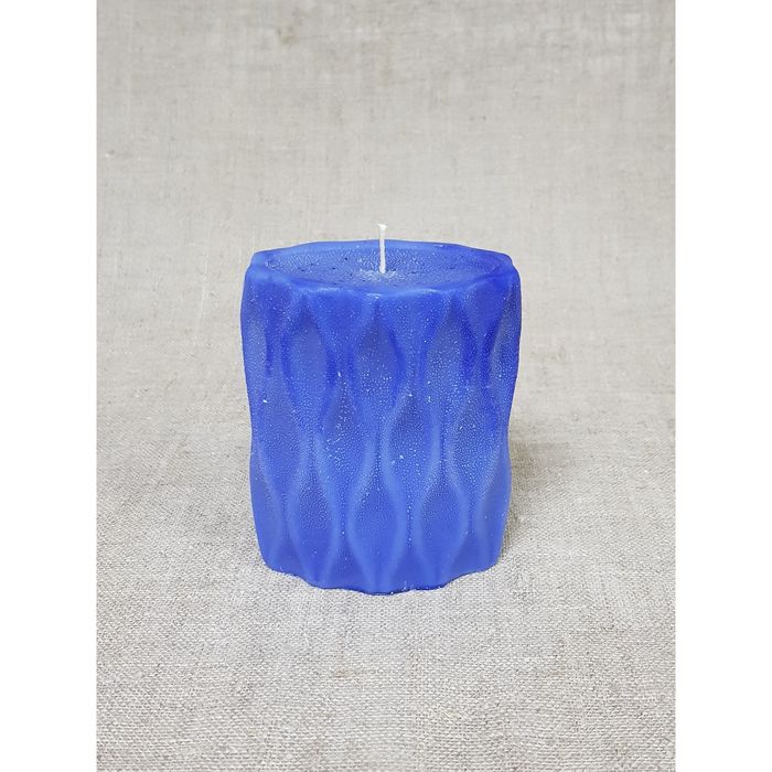 Свеча "Волна" 9,5х11,5см, синяя