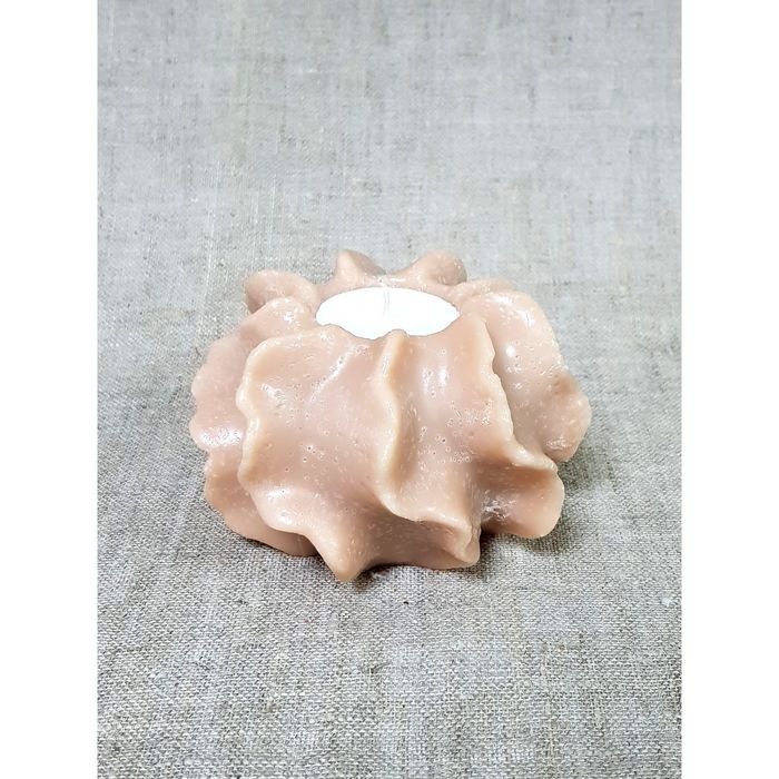 Свеча "Коралл" 12*8,5 бежевая