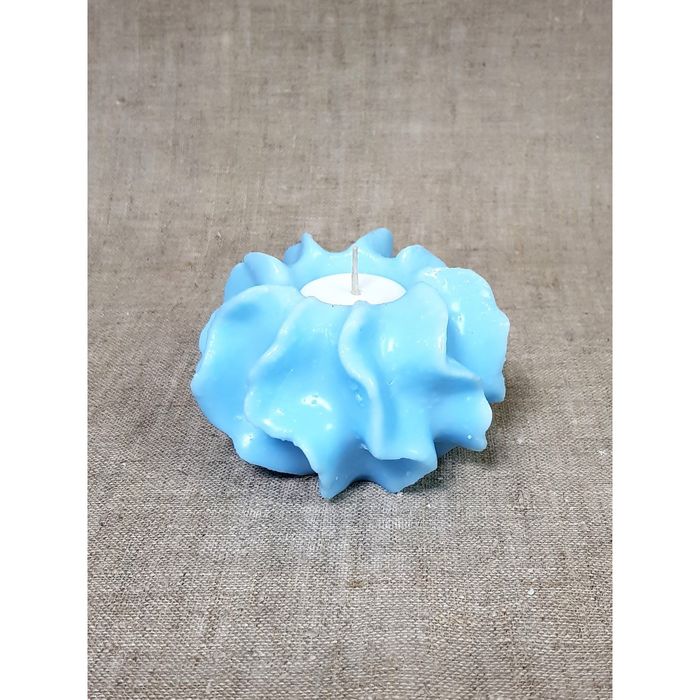 Свеча "Коралл" 12*8,5 голубая