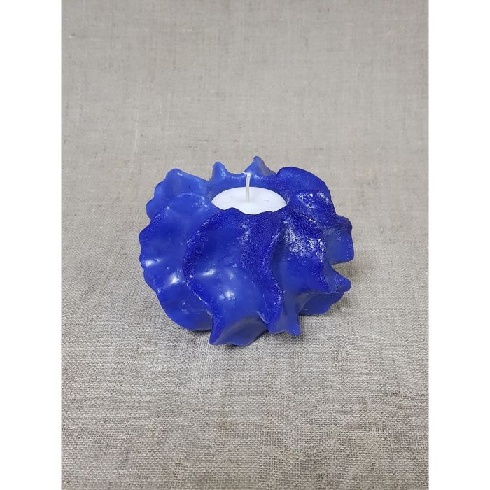 Свеча "Коралл" 12*8,5 синяя