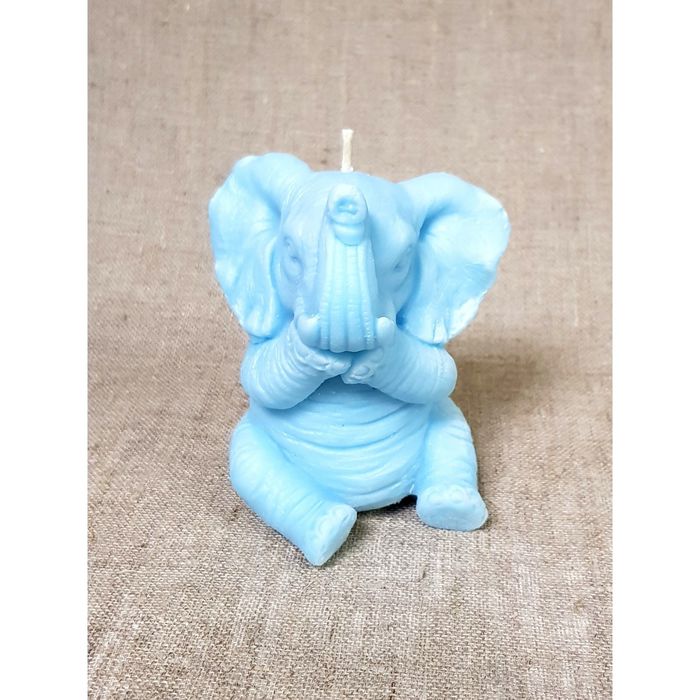 Свеча "Слон красавчик" 8*11,5 голубой