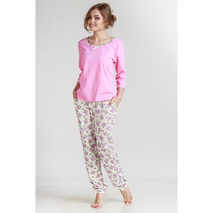 Комплект женский (джемпер, брюки) "Ваниль КВ3" PL1013 цвет розовый, р-р 52