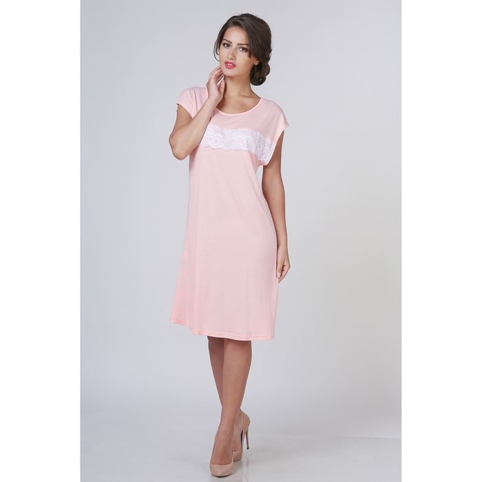 Сорочка домашняя женская "Ласса 2" вискоза цвет персиковый, р-р 44