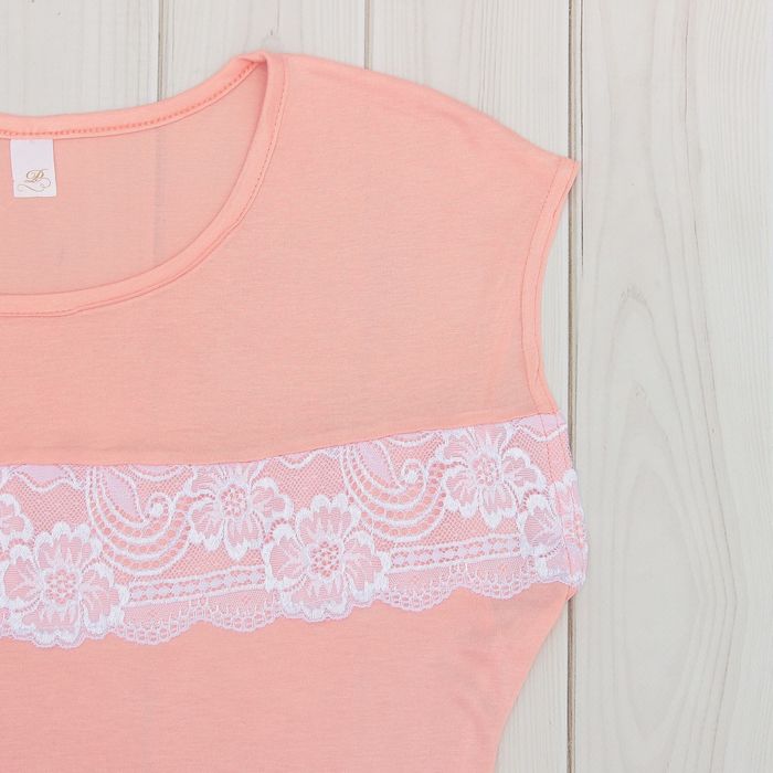 Сорочка домашняя женская "Ласса 2" вискоза цвет персиковый, р-р 44