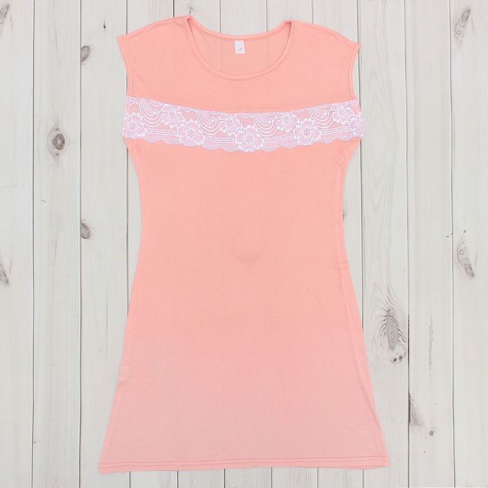 Сорочка домашняя женская "Ласса 2" вискоза цвет персиковый, р-р 46