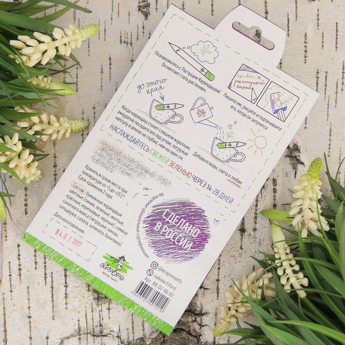 Растущие карандаши "Салатный микс" набор 6 шт. цветные