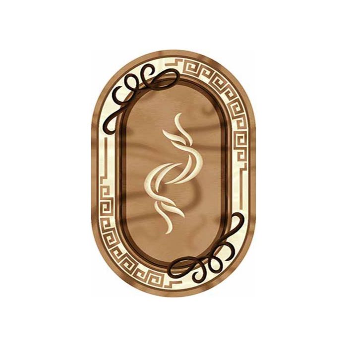 Ковёр Карвинг Фризе ПП VISION DELUXE_d055, 1*2, овал, BEIGE MР
