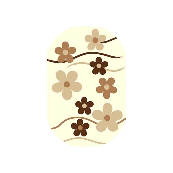 Ковёр Карвинг Фризе ПП VISION DELUXE_V117, 3*4, овал, LIGHT CREAM MР