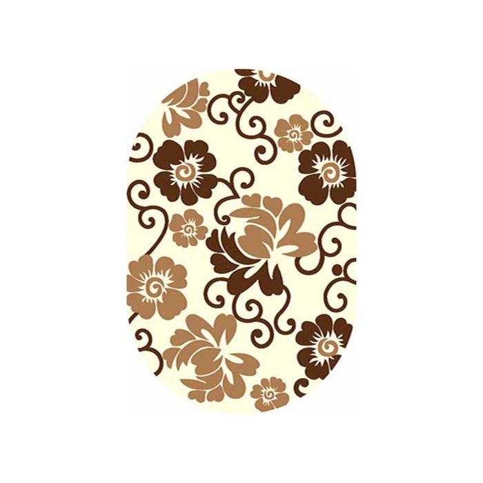 Ковёр Карвинг Фризе ПП VISION DELUXE_V142, 0,8*1,5, овал, LIGHT CREAM MР