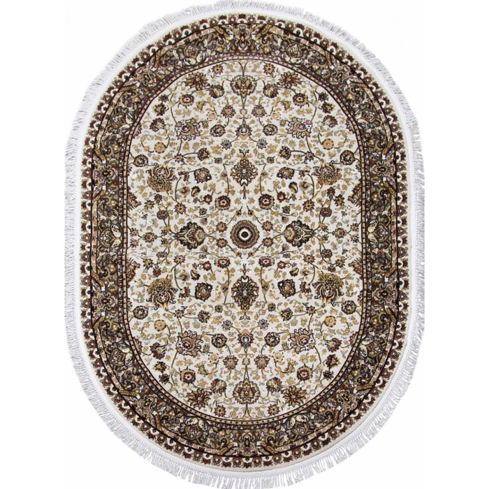 Ковёр Хит-Сет ПП SHAHREZA_d203, 2,4*4, овал, CREAM-BROWN MР