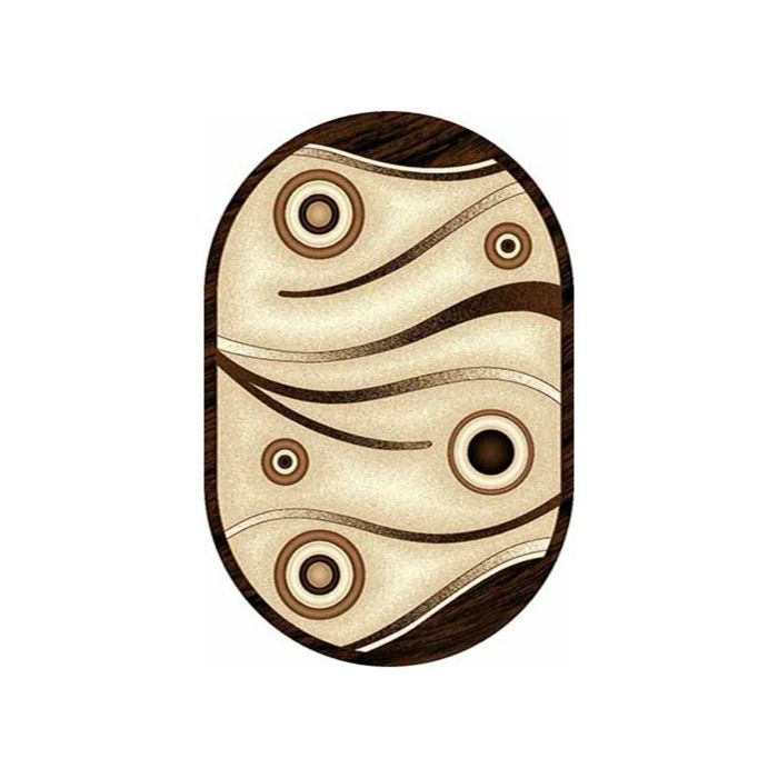 Ковёр Карвинг Фризе ПП VISION DELUXE_d050, 1,5*3, овал, BEIGE MР