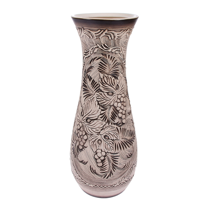 Ваза напольная форма "Осень" лепка Виноград