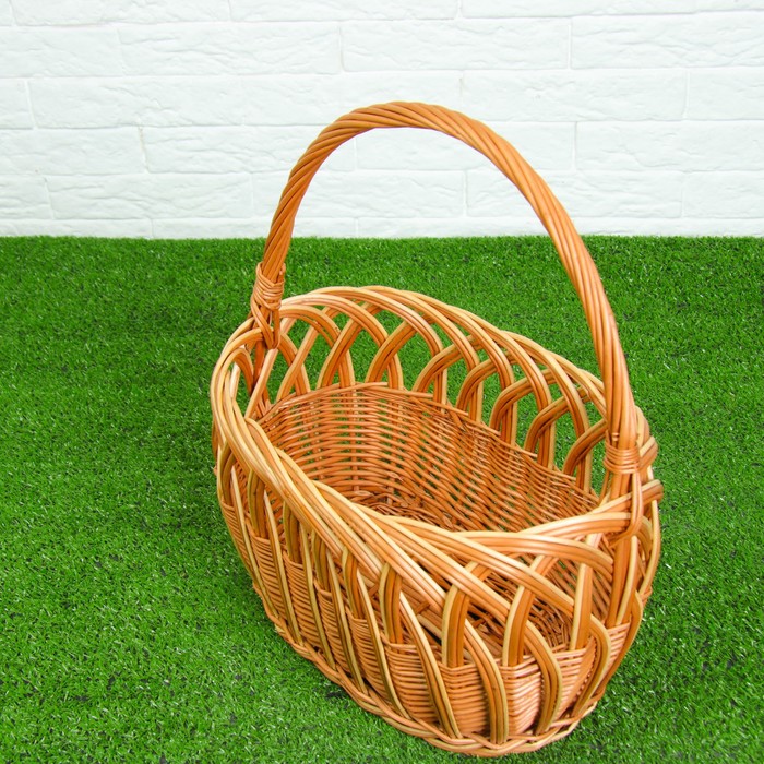 Корзина «Хозяюшка», 12 л, дно 25х30 см, верх 30х35 см, Н= 22/33 см