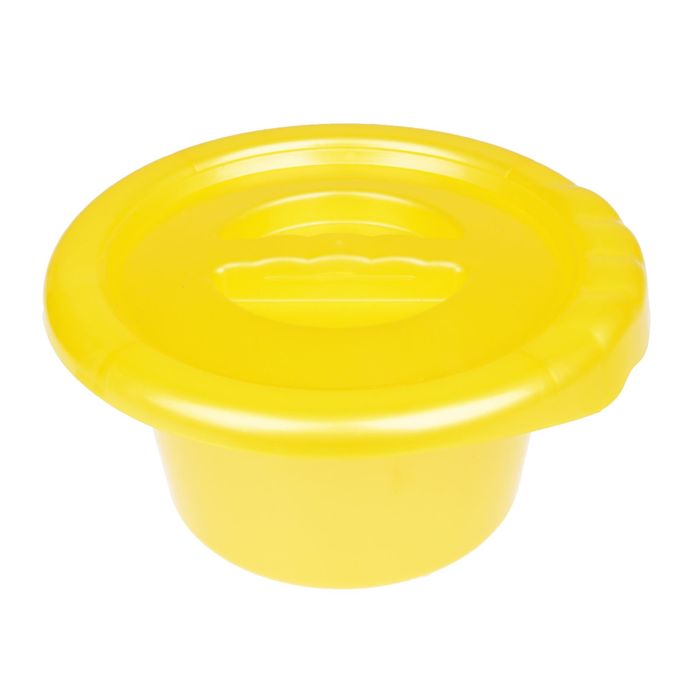 Горшок детский с крышкой, цвет жёлтый