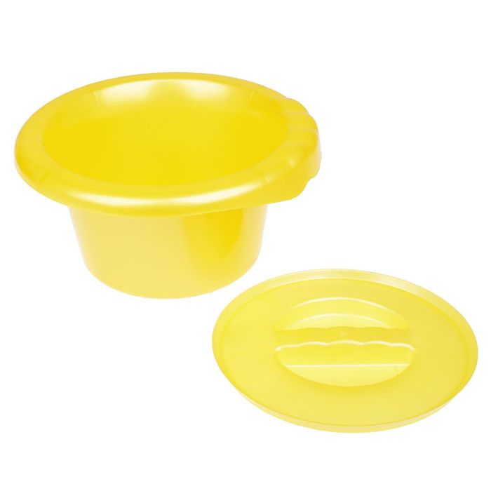 Горшок детский с крышкой, цвет жёлтый
