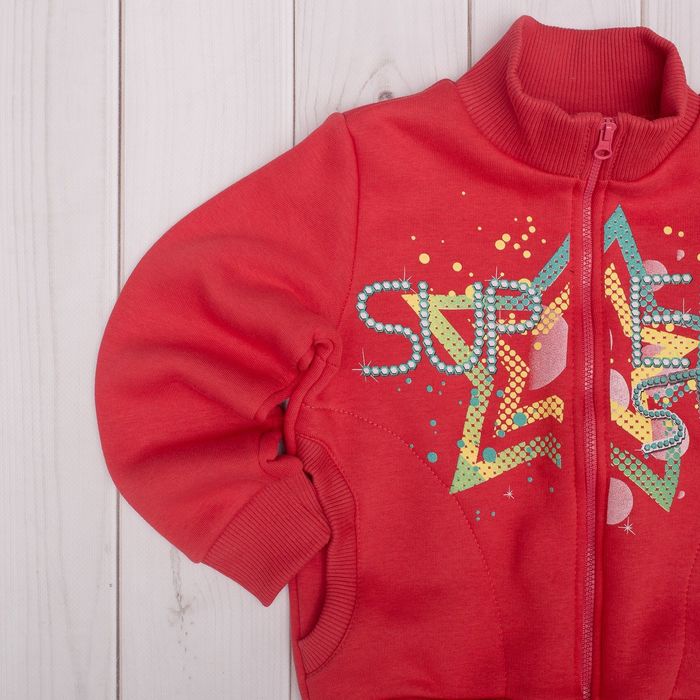 Комплект для девочки (куртка+брюки), рост 128 см, цвет коралловый Л766