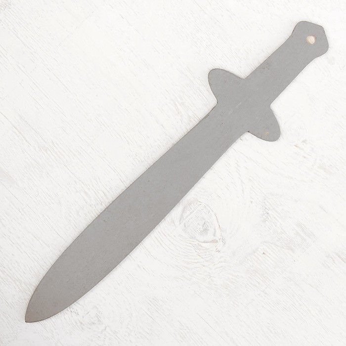 Меч деревянный прямой 44 см, серебро