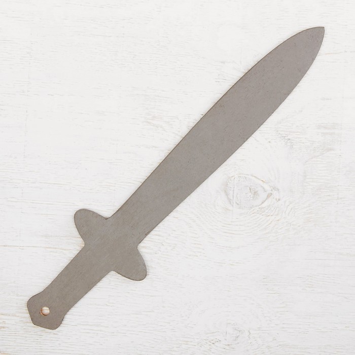 Меч деревянный прямой 44 см, серебро