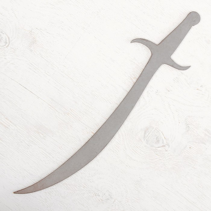 Шашка деревянная с точеной ручкой 52 см, серебро