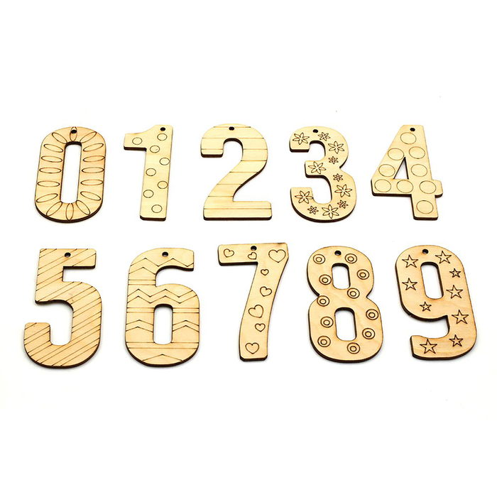 Подвески-раскраски "Цифры"