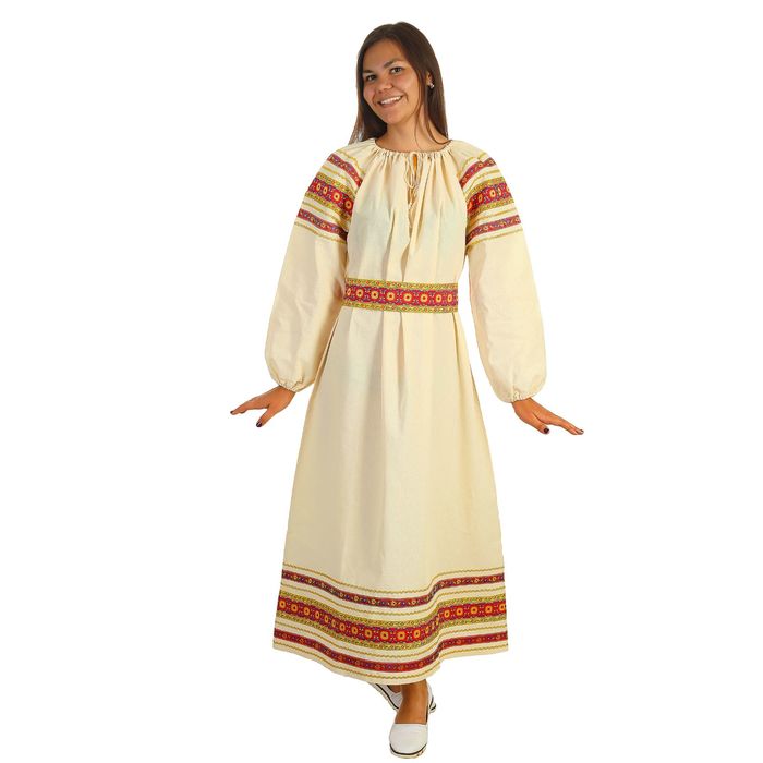 Платье "Василиса", р-р 52-54, тесьма МИКС