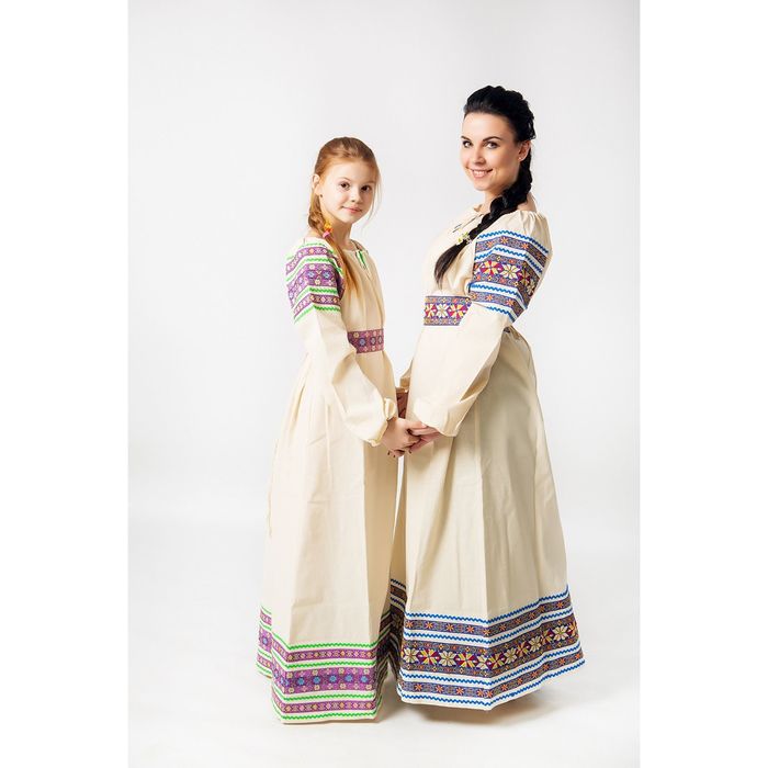 Платье "Василиса", р-р 56-58, тесьма МИКС