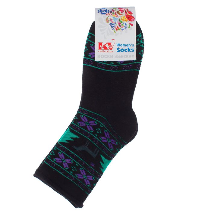 Носки женские плюшевые, цвет МИКС, размер 23-25