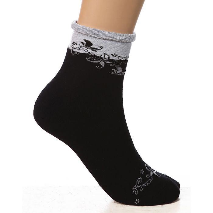 Носки женские плюшевые с15с965 цвет МИКС, р-р 23-25