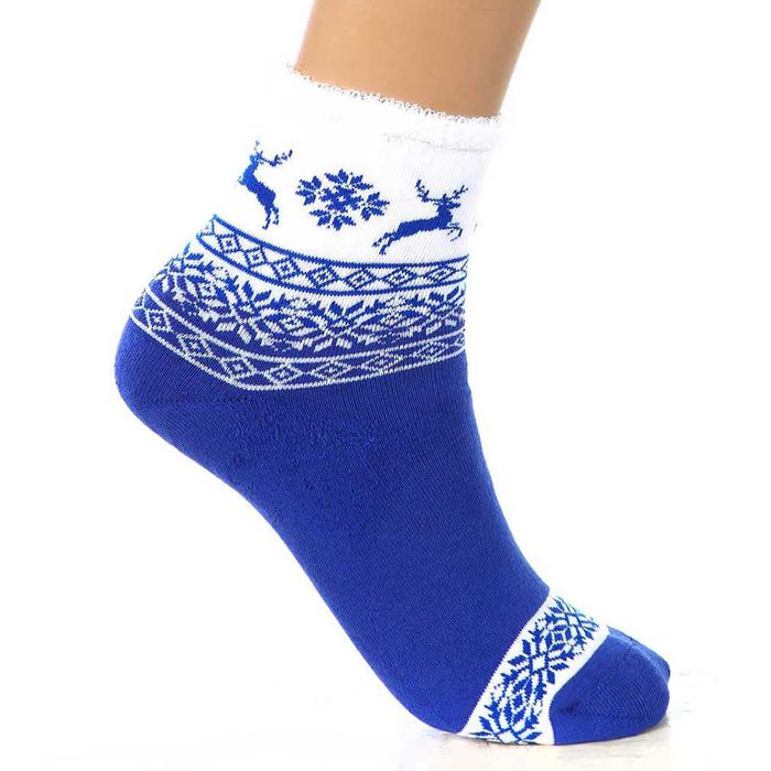 Носки женские плюшевые, цвет МИКС, размер 23-25