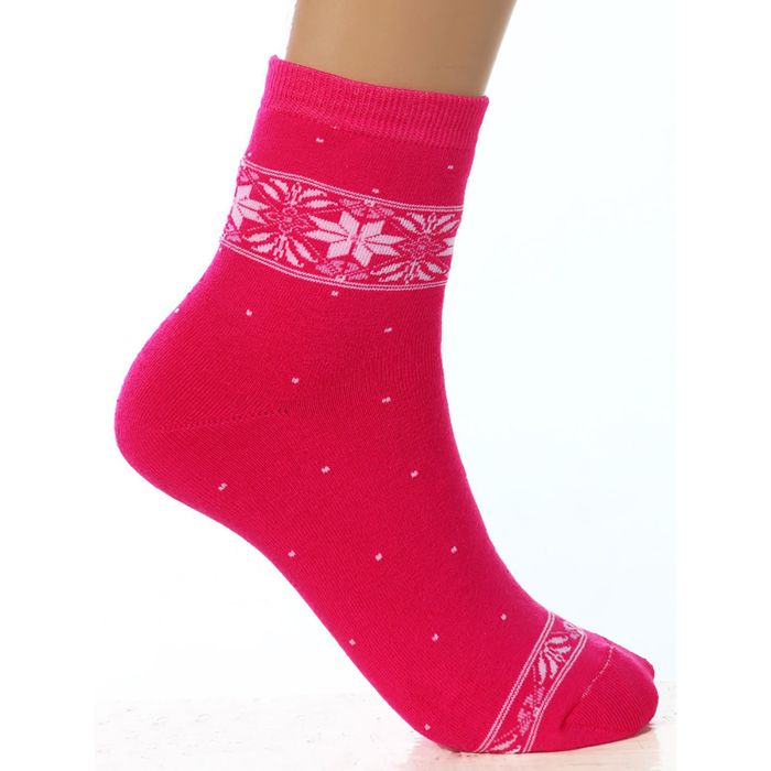 Носки женские плюшевые, цвет МИКС, размер 23-25