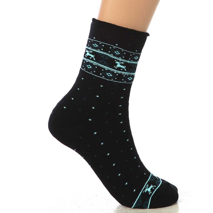 Носки женские плюшевые, цвет МИКС, размер 23-25