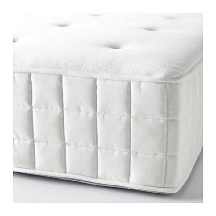 Матрас с пружинами карманного типа, жесткий, цвет белый ХИЛЛЕСТАД