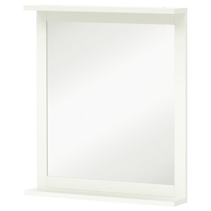 Зеркало с полкой, цвет белый СИЛВЕРОН