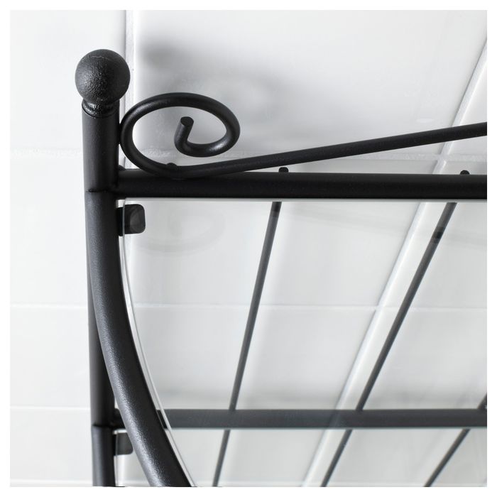 Стеллаж угловой, цвет черный РЁНШЭР