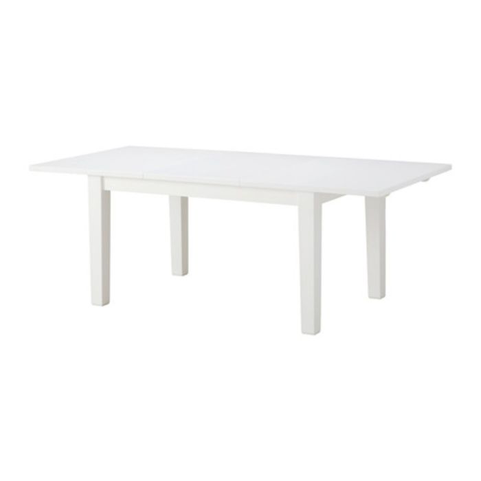 Раздвижной стол, цвет белый СТУРНЭС
