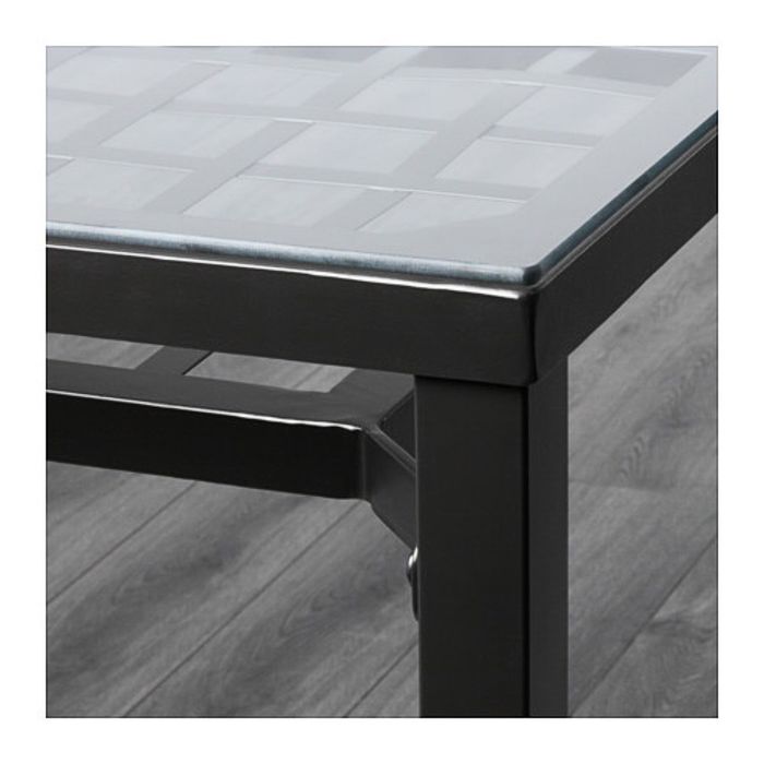 Стол и 2 стула, цвет черный, стекло ГРАНОС