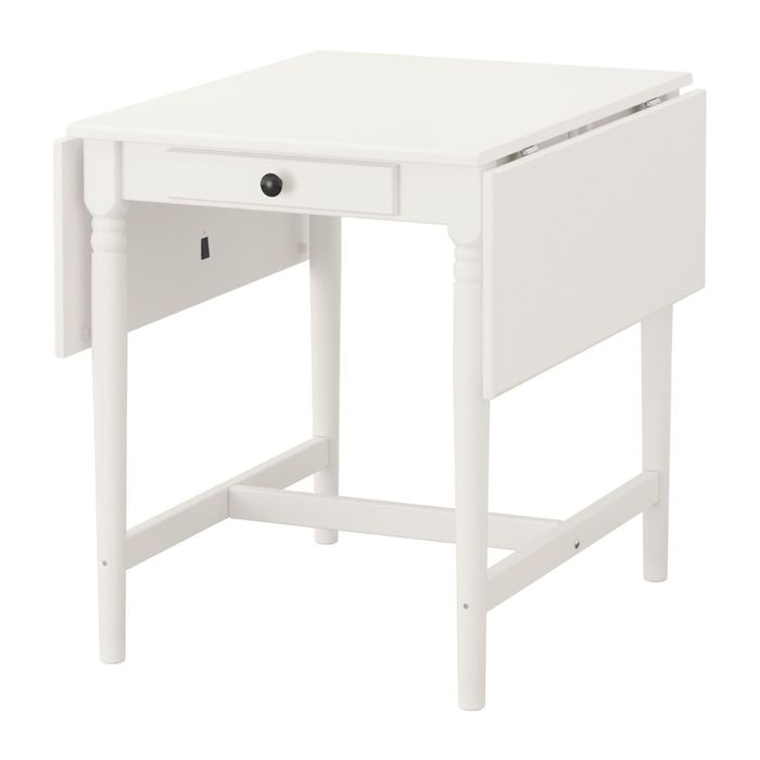 Стол c откидными полами, цвет белый ИНГАТОРП