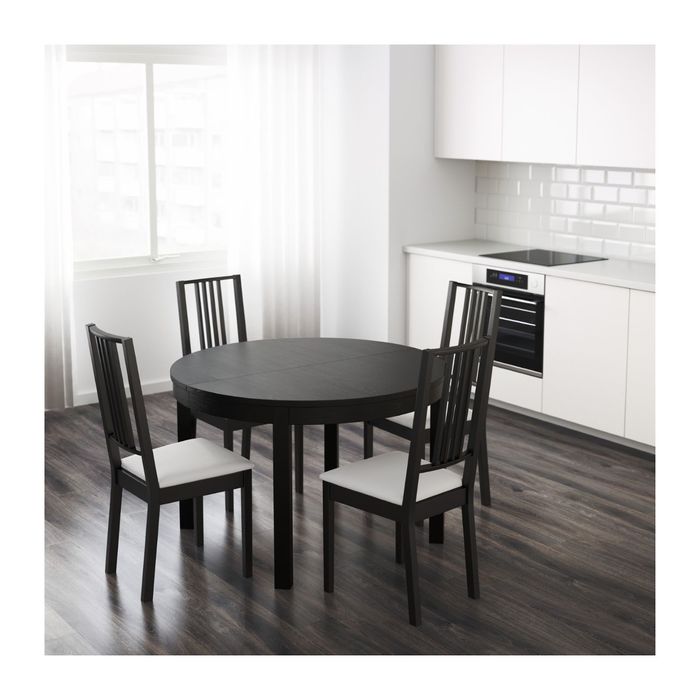 Раздвижной стол, цвет коричнево-чёрный БЬЮРСТА