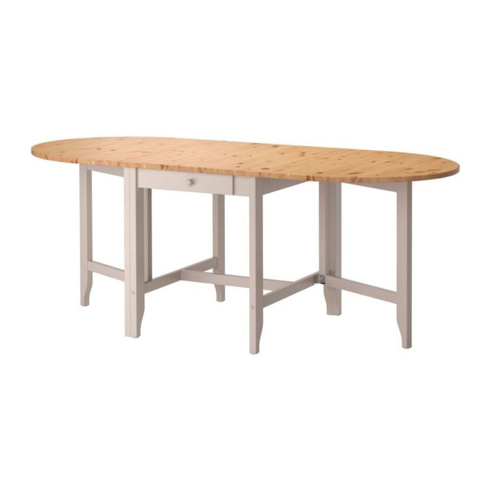 Стол складной, цвет светлая морилка антик/серый ГЭМЛЕБИ