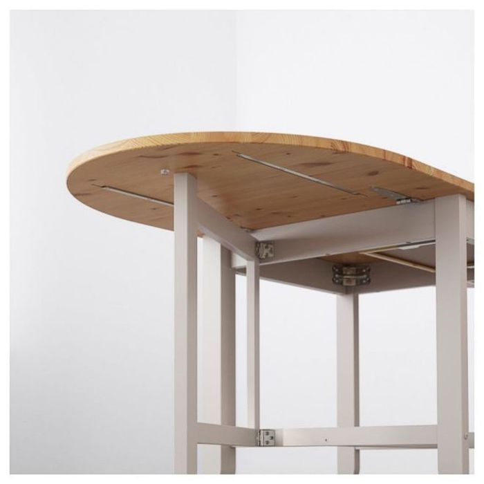 Стол складной, цвет светлая морилка антик/серый ГЭМЛЕБИ