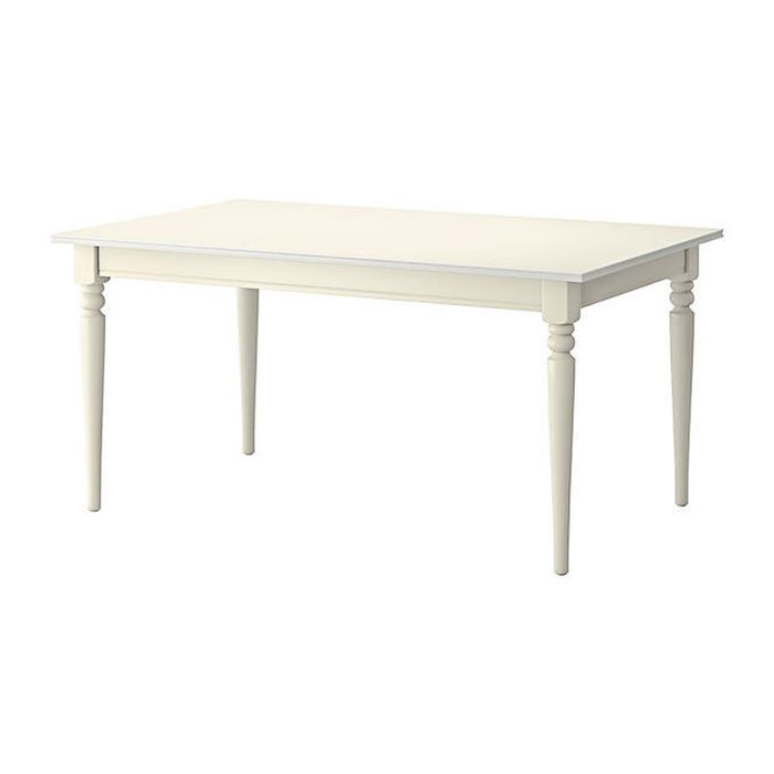 Раздвижной стол, цвет белый ИНГАТОРП